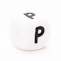 siliconen letter kralen " P "