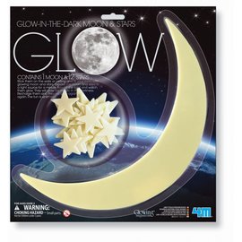 1 Glow-in-the-dark maan & 12 sterren