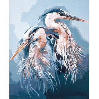 Painting by Number kit Grote blauwe reigers