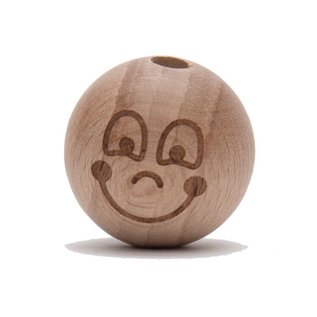 houten kraal gelukspoppetje 25mm Lotte 2st