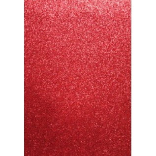 EVA Foam GLITTER 22x30 cm rood - PER VEL