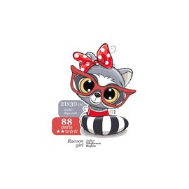 Houten Puzzel Racoon girl