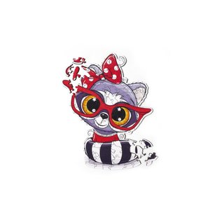 Houten Puzzel Racoon girl 24x30cm