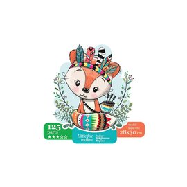 Houten Puzzel Little indian fox  28x30cm