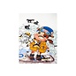 Houten Puzzel Bull on a snowboard 29x30cm