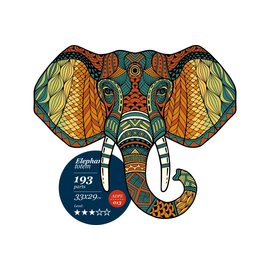 Houten Puzzel Elephant totem 33x29cm