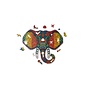 Houten Puzzel Elephant totem 33x29cm