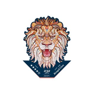 Houten Puzzel Bengal lion 34x30cm