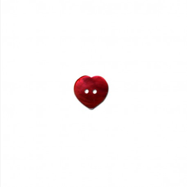 Knop hart  15mm Nacre - parelmoer (rood)