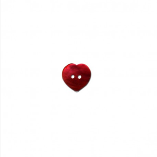 Knoop hart  20mm Nacre - parelmoer (rood)