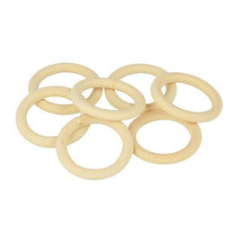 Houten ring 30mm 7st.