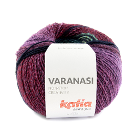 Katia VARANASI 305 Lila-Nachtblauw-Turkooisblauw bad 41365A