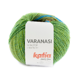 Katia VARANASI 306 Medium oranje-Groen-Rood-Geel bad 41366A