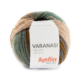 Katia VARANASI 302 Groenblauw-Donker bleekrood bad 41362A