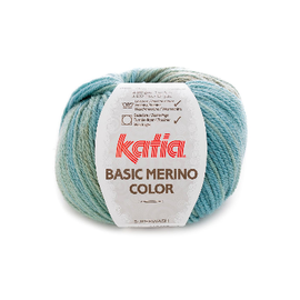 Katia BASIC MERINO COLOR 200 Groenblauw-Bruin bad 42144