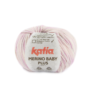 Katia MERINO BABY PLUS 104 Roze-Steengrijs bad 37892A