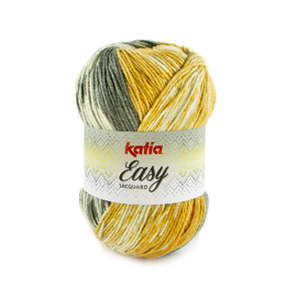 Katia EASY JACQUARD 312 Mosterdgeel-Antracietgrijs bad 39186