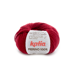 Katia MERINO 100% 52 Wijnrood bad 45371