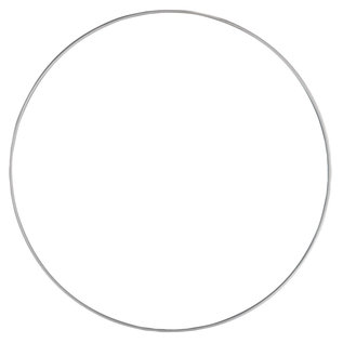 Rayher Metalen dromenvanger ring bedekt 30cm zilver
