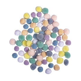 Rayher Pompon mix, 15mm ø, pastel, 80 stuks