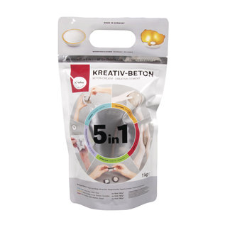 Rayher Creatief beton 5in1, steengrijs, 1 kg