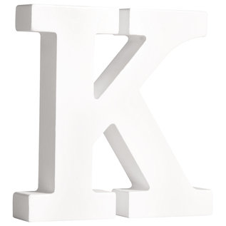 Rayher letters K , wit, 11cm, Dikte 2 cm