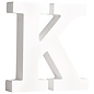 Rayher letters K , wit, 11cm, Dikte 2 cm
