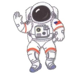 Applicatie Astronaut ca. 6x4,5cm