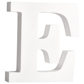 Rayher letters E , wit, 11cm, Dikte 2 cm