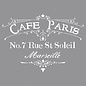 Rayher Pochoir Cafe Paris, 30,5x30,5cm