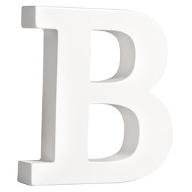 Rayher letters B , wit, 11cm, Dikte 2 cm