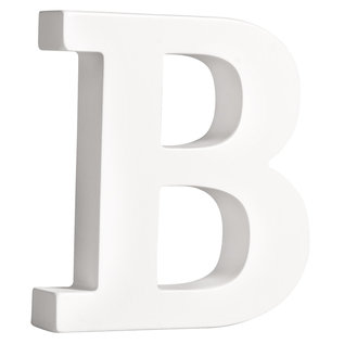 Rayher letters B , wit, 11cm, Dikte 2 cm