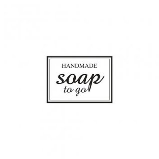 Houten stempel "Handmade soap to go"