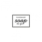 Houten stempel "Handmade soap to go"