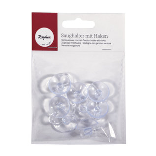 Rayher Zuignapje met haakje, zuignap 22mm ø, 8st.