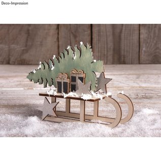 Rayher Houten bouwset winterdroom 11x5x16,5cm