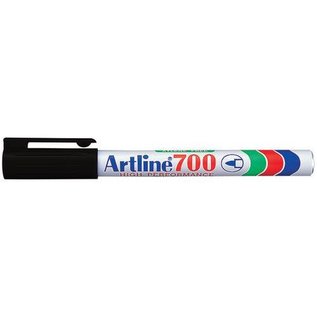 Artline 700 N zwart, Permanent, ZONDER giftig oplosmiddel.Bestand tegen water