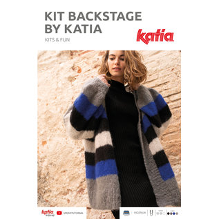 Katia instructieboekje voor een colorblock vest met stroken
