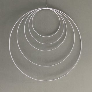 Metalen dromenvanger ring  90cm - Wit