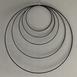 Metalen dromenvanger ring  90cm - Zwart