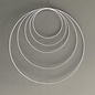 Metalen dromenvanger ring 120cm - Wit