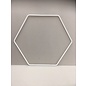 Metalen decoratie hexagon 35cm - 3mm WIT