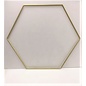 Metalen decoratie hexagon 25cm - 3mm GOUD