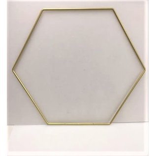 Metalen decoratie hexagon 40cm - 3mm GOUD