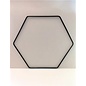Metalen decoratie hexagon 20cm - 3mm ZWART