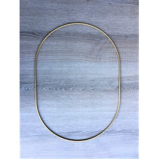 Metalen decoratie Ovaal 25cm - 3mm GOUD