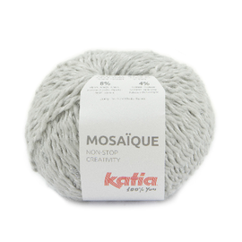 Katia MOSAÏQUE 204 Parelmoer-lichtgrijs-Zilver bad 45599A