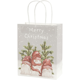 Papieren Zakken 18x9x23 cm Kerstkabouters 3 stuks