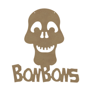 MDF Hanger Doodshoofd Bonbons 37 cm