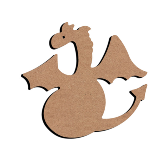 MDF Figuur Draak Plezier 15 cm